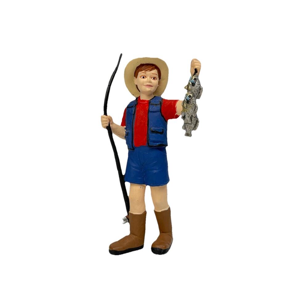 Safari Ltd 2007 Farm Boy 3" Figure Toby 820229 Fisherman Figurine